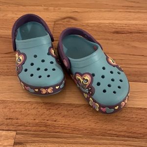 Girls butterfly light up crocs